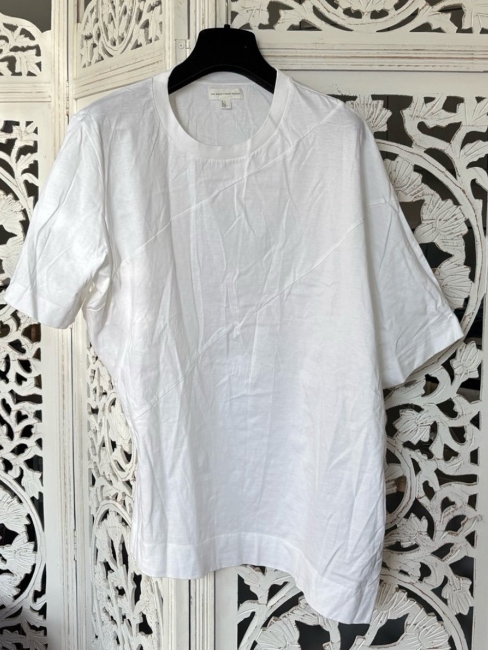 COS white asymmetry tee